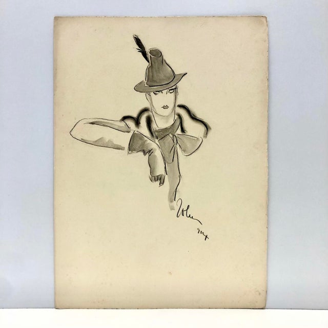 John Guida, Figure, Drawing on Paper, 1924 For Sale - Image 4 of 4