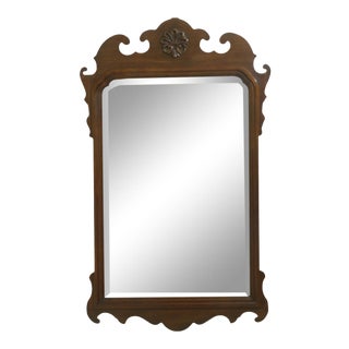 Chippendale Style Mahogany Beveled Glass Mirror For Sale
