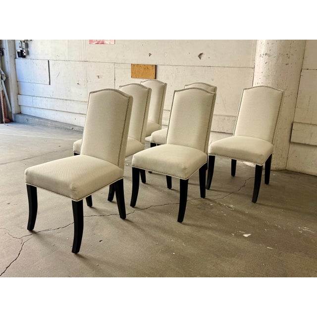 White Sole Designs Allison Camelback Dining Side Chairs, Set of Six For Sale - Image 8 of 12