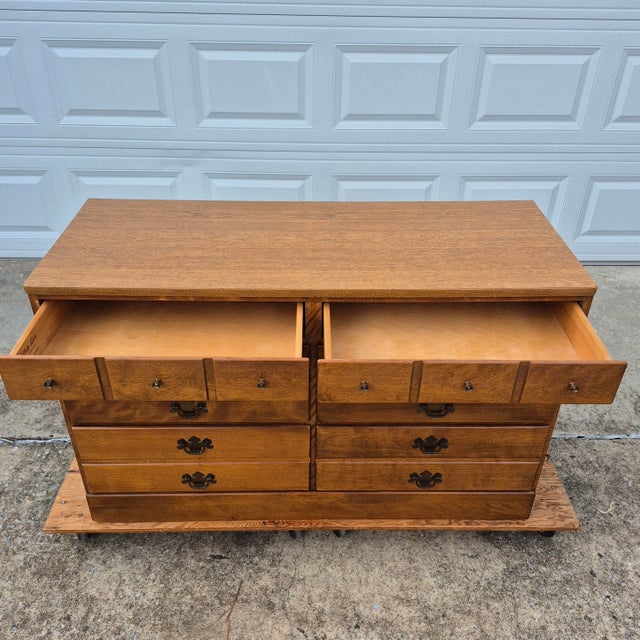 1970s Ethan Allen Baumritter American Made Maple 6-Drawer Dresser Chest For Sale In Washington DC - Image 6 of 18