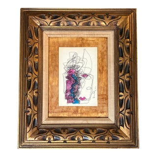 Contemporary Original Abstract Pen & Marker Drawing by Wayne Cunningham For Sale