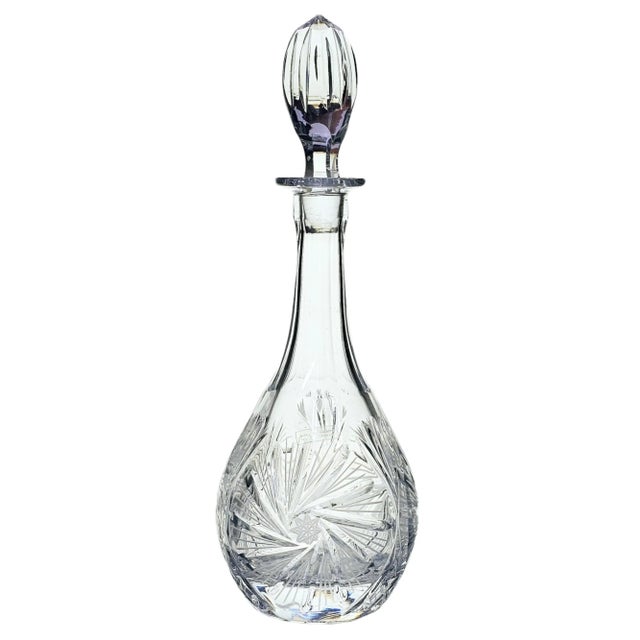 This is a beautiful tall decanter with beautifully cut details. Pinwheel Decanter, Port Decanter, Polish Decanter, Cut...