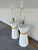 Modern Currey & Co Cinched White Lacquer Lamps - Pair. For Sale - Image 3 of 6