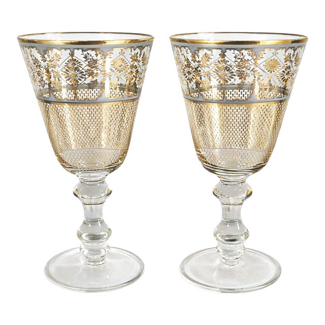 London Secrets Wine Goblets by Patina Vie- a Pair For Sale