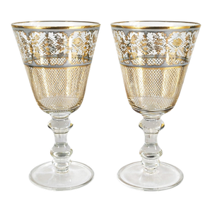 London Secrets Wine Goblets by Patina Vie- a Pair
