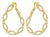 14K Yellow Gold Diamond Hoop Earrings French Clip Estate For Sale