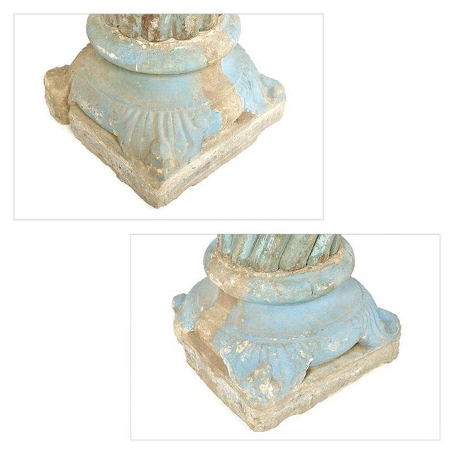 Wood Columns in Carved and Patinated Wood, 19th Century, Set of 4 For Sale - Image 7 of 10