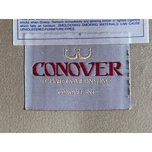 Vintage Conover Sapphire Blue Chippendale Style Camelback Settee Sofa For Sale - Image 15 of 15