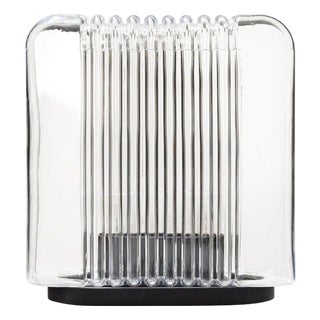 Lari Aluminum and Glass Table Lamp by Angelo Mangiarotti for Karakter For Sale