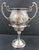 1900 - 1909 1900s Victorian Silver Plated Trophy Cup Cast Scroll Handles Chased Floral Design For Sale - Image 5 of 12