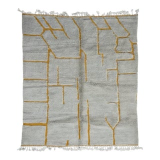 Contemporary Moroccan Wool Rug - 9.9 X 8 Ft For Sale