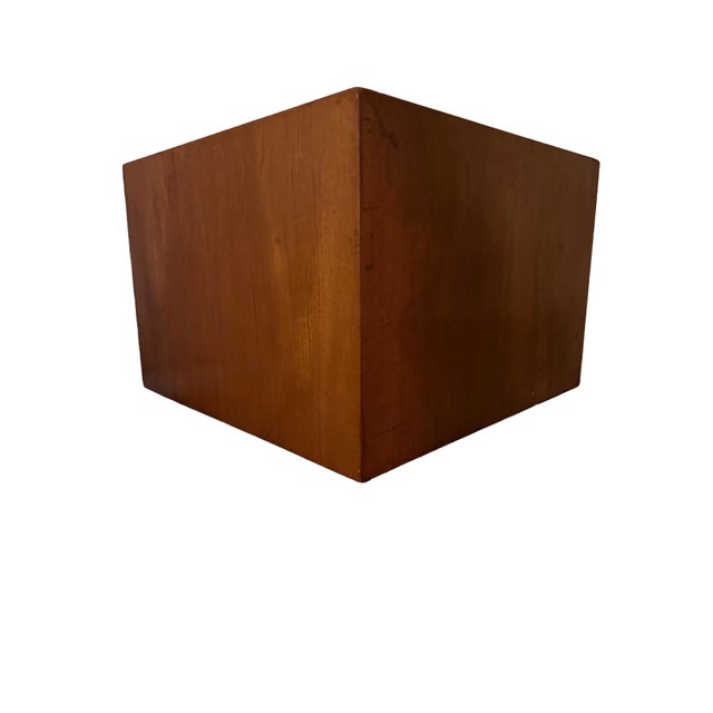 Mid-Century Modern 1960s Solid Walnut Floating Cube Table in the Manner of Adrian Pearsall For Sale - Image 3 of 9