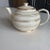 Metal Vintage Sadler Horizontal Gold Ribbed Design in Ivory White 1947 Teapot For Sale - Image 7 of 10