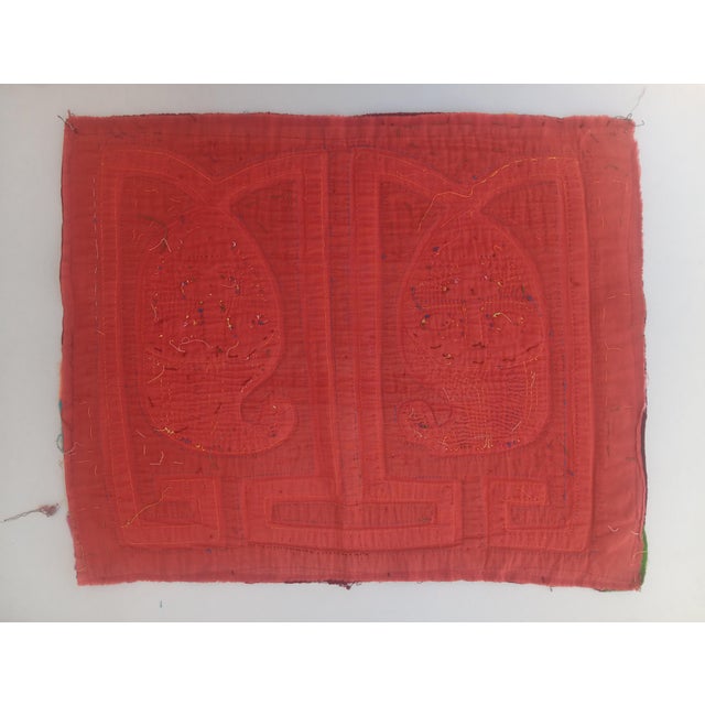 Mola Fabric by Cuna Indians from San Blas Island, Panama, 1970s, in Very Good conditions. Designed 1970 to 1979