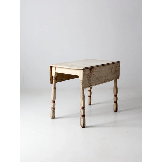 Antique Drop Leaf Kitchen Table For Sale - Image 12 of 12