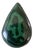 Vintage Sterling Silver Malachite Pendant For Sale