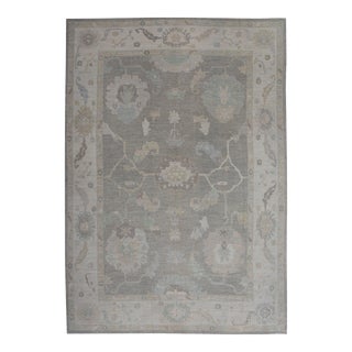 Oriental Hand Knotted Rug Turkish Oushak 9'11" x 14'4" For Sale
