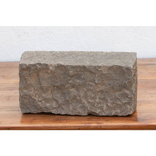 Early 20th Century Hand-Chiseled Stone Rectangular Pot For Sale - Image 5 of 6