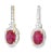 Beautiful 14K Pink Rose Gold Diamond Ruby Huggie Earrings These stunning 14K pink rose gold huggie earrings feature 46...