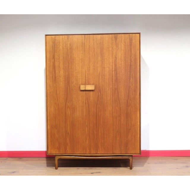 Brown Mid Century Modern Vintage Teak Armoire Wardrobe Danish Kofod Larsen by G Plan For Sale - Image 8 of 15