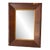 1960s Mid-Century Vintage Rectangular Wood Wall Mirror For Sale