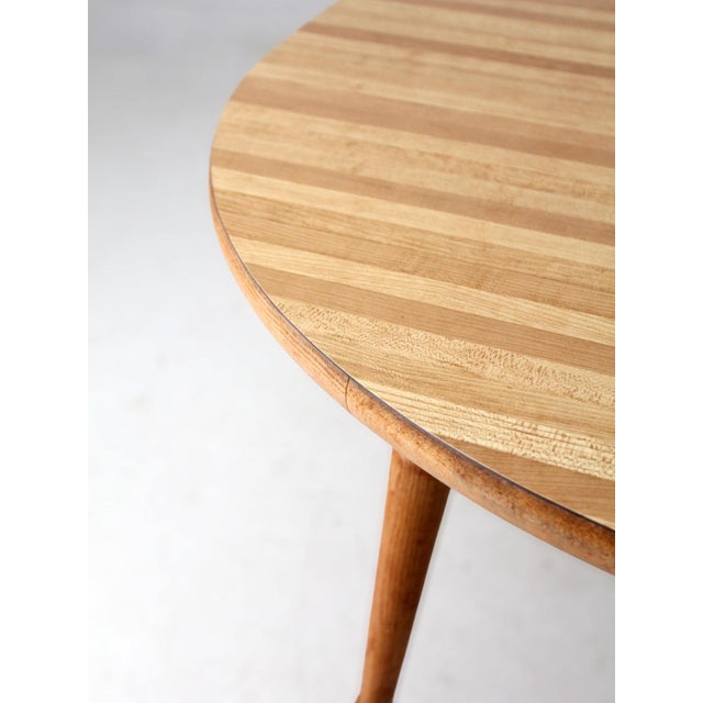 Vintage Farmhouse Dining Table With Leaf Extension For Sale - Image 4 of 18