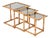 Nesting Tables in Bamboo and Brass, Italy, 1970s, Set of 3 For Sale
