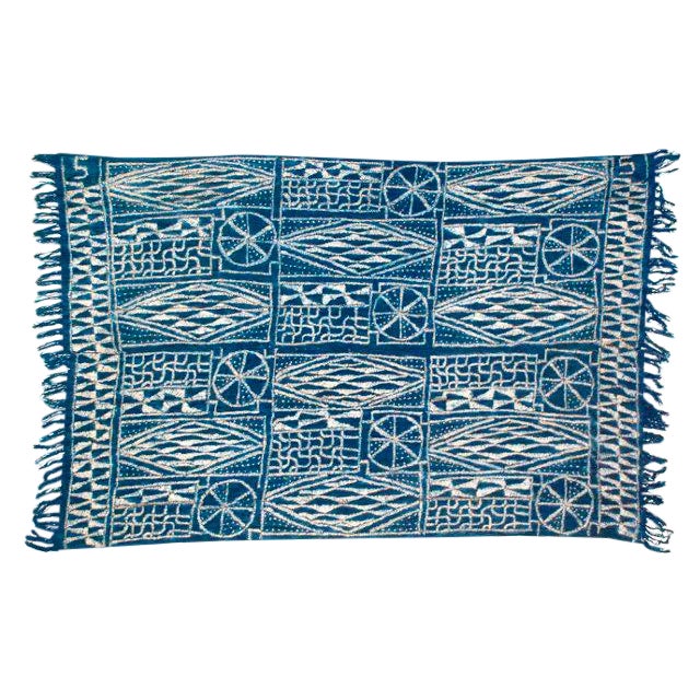 Vintage African Ndop Textile Cloth For Sale
