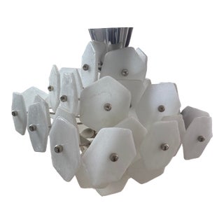 1950s Art Deco Crystal Chandelier For Sale