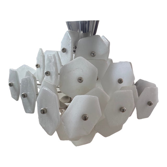 1950s Art Deco Crystal Chandelier For Sale