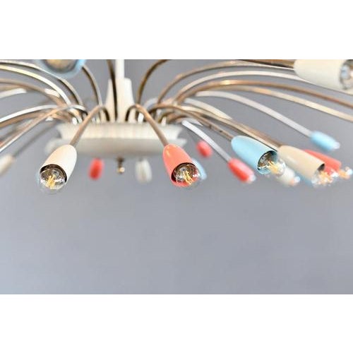 Mid-Century Sputnik Chandelier 1960s For Sale - Image 9 of 10