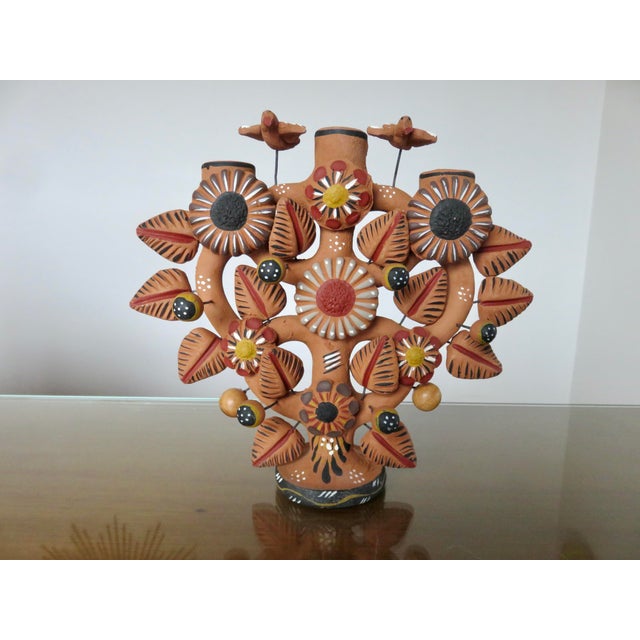 Mexican Tree of Life Terracotta Chandelier, 1970s For Sale - Image 14 of 14