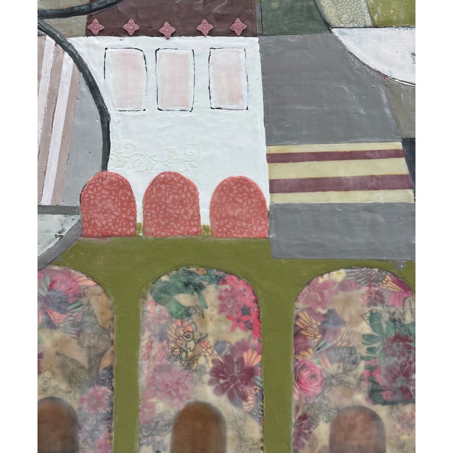 Mid-Century Modern Contemporary Encaustic Painting "Passages by Therese Cook" For Sale - Image 3 of 4