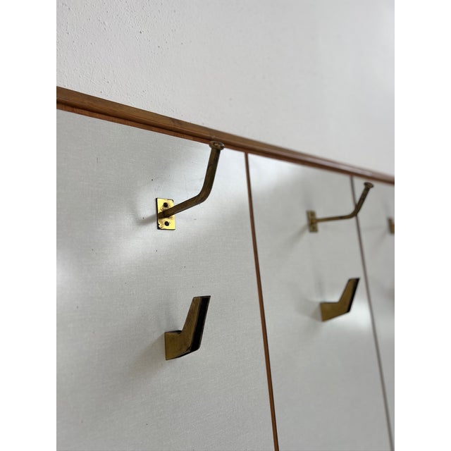 Wall Coat Rack in the style of Gio Ponti, 1950s, in Very Good conditions. Designed 1950 to 1959