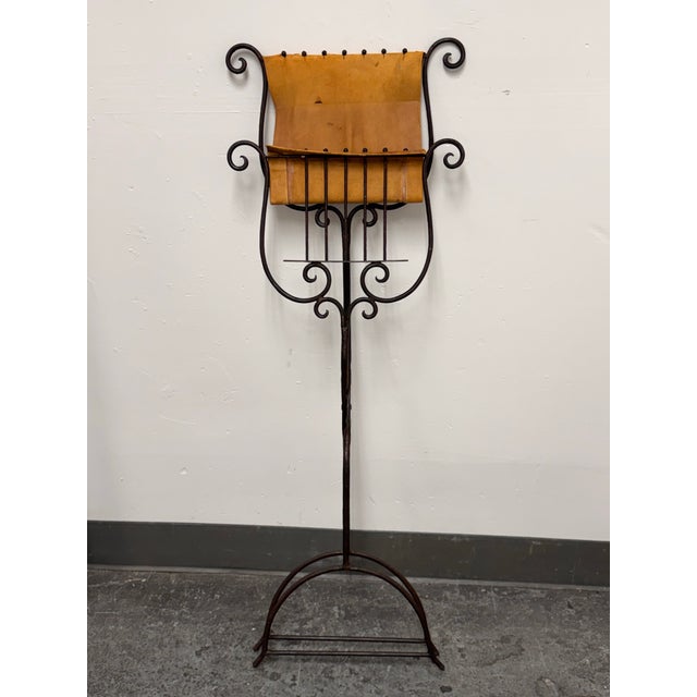 Metal Wrought Iron Book + Music Stand, Antique For Sale - Image 7 of 12