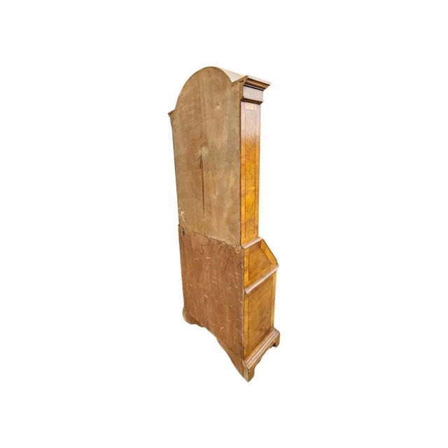 19th C. Biedermeier Style Mixed Fruitwood Two-Part Secretary Bookcase Cabinet For Sale - Image 9 of 10