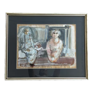 Vintage Leonard Berner Gouache & Ink