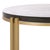 Spritely Home Levitt Cast Glass Top Round Accent Table in Brass with Glass Top For Sale - Image 4 of 8