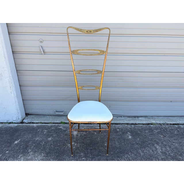 1960s Pair of Italian Modern Brass Chiavari Chairs For Sale - Image 12 of 13