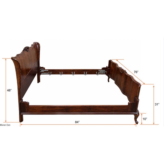 Early 20th-Century Italian Antique Bed Frame For Sale - Image 9 of 9
