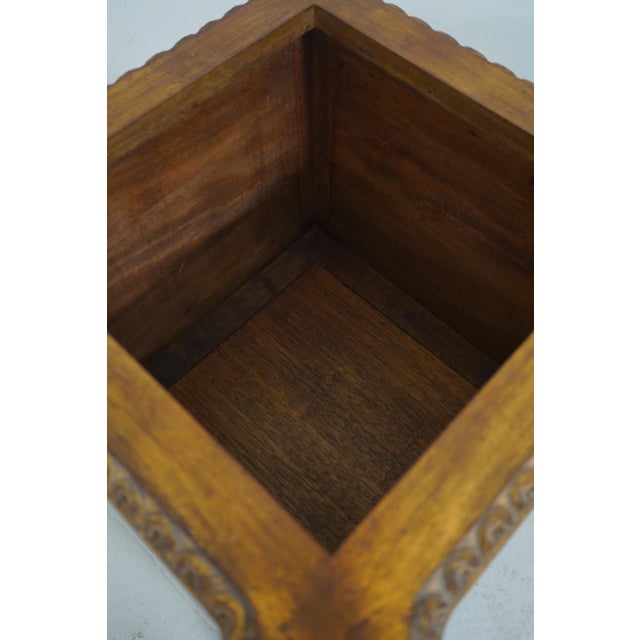 Neoclassical Carved Wood Gold Finish Planter Box For Sale - Image 10 of 12