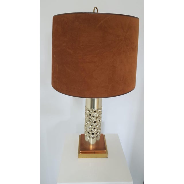 Brutalist Table Lamp in Silver-Plated Aluminum by Willy Luyckx for Aluclair, 1960s For Sale - Image 11 of 13