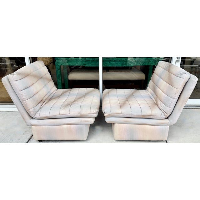 Pair of vintage lounge chairs from the Flair Division of Bernhardt Furniture, a line introduced in 1958 to expand the...