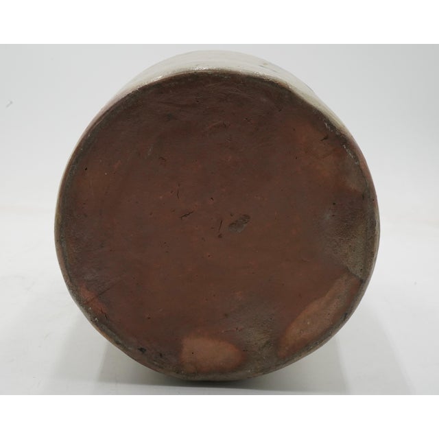 Ceramic Antique Blue Stoneware Crock Urn Salt Glazed For Sale - Image 7 of 7