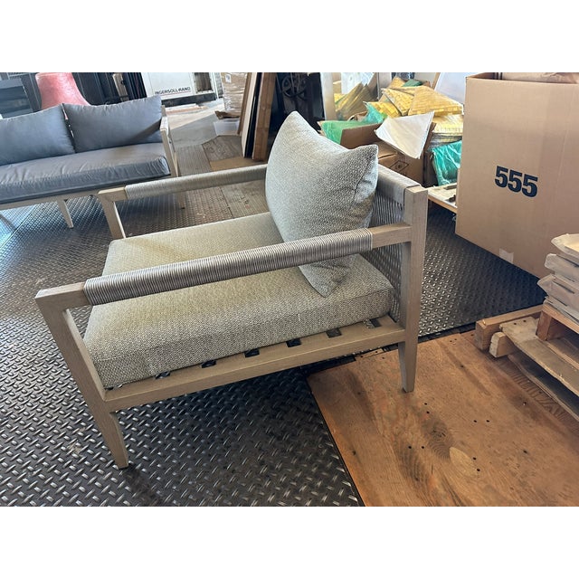 Transitional Sherwood arm chair; purchased in 2022 for a restaurant and seldom if ever used. Modern materials ready a...