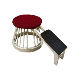 Mid-Century Shoe Store Stool, 1950s For Sale