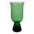 Vintage Mid-Century Emerald Green Blown Art Glass Footed Pedestal Vase For Sale