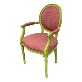 Custom Louis XVI-Style Armchair For Sale