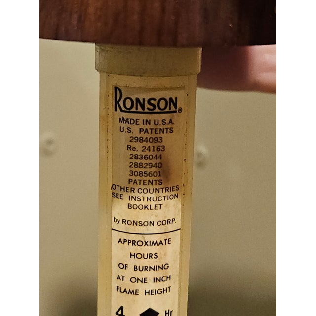 Ronson Varaflame Rosewood Mid-Century Modern Gas Candle, a Pair 1964 For Sale - Image 16 of 18