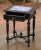 19th Century French, Carved Blackened and Blue and White Painted Tile Side Table For Sale - Image 9 of 13